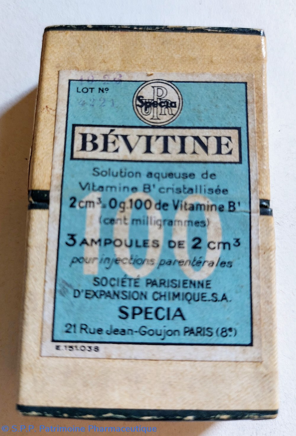 science pharmacie bevitine 3 ampoules vitamine b1 specia