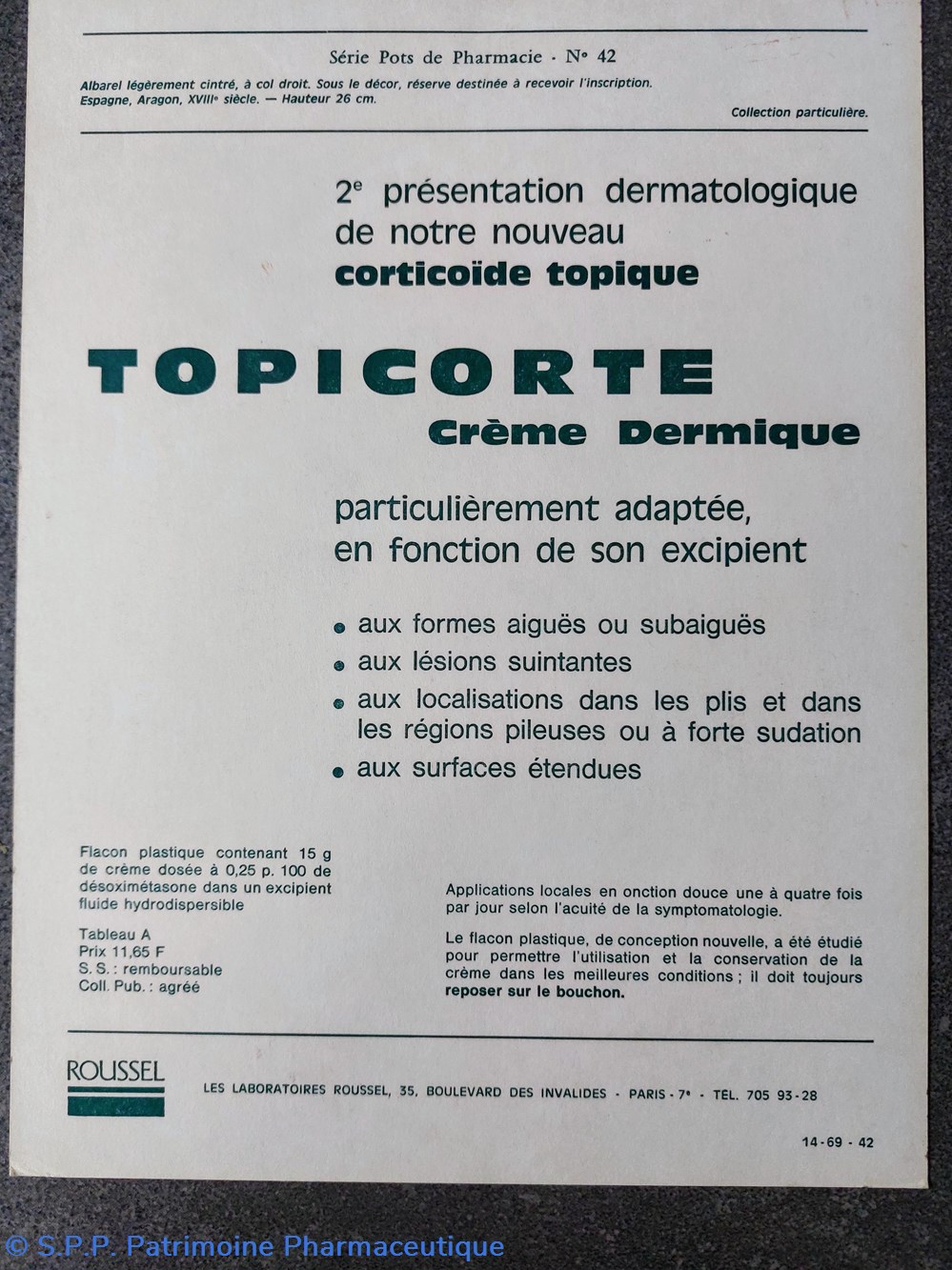 ROUSSEL N°42 ALBAREL XVIII 2 objets publicitaires roussel n 42 albarel xviii