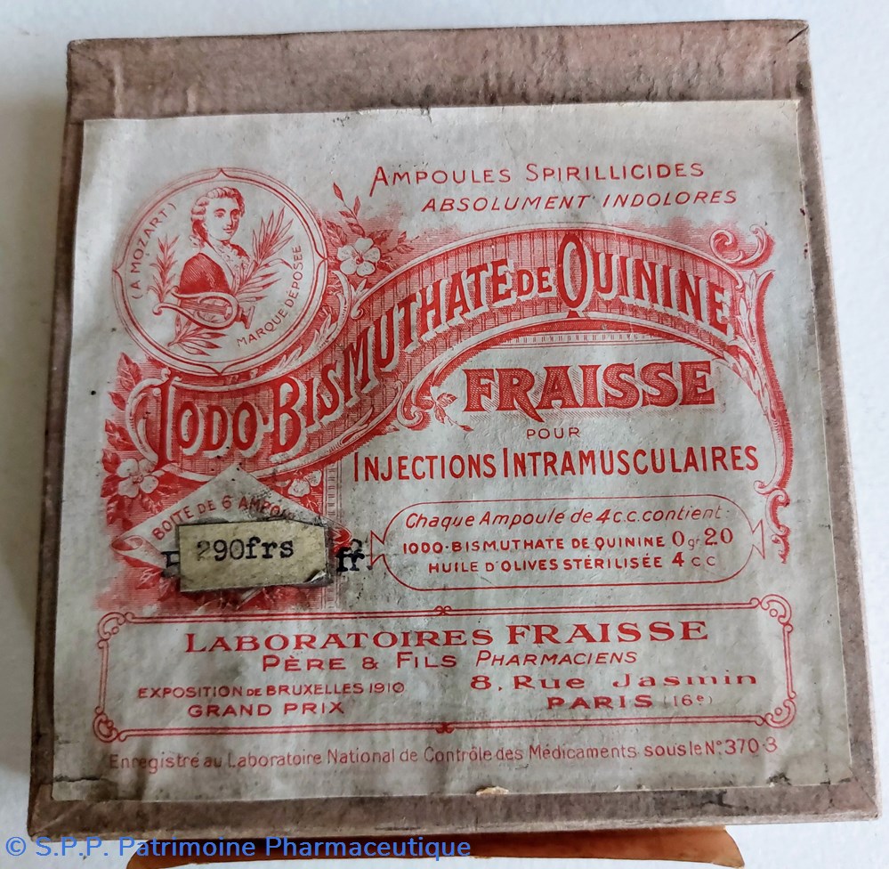 IODO- BISMUTHATE de QUININE ( Ampoules) science iodo bismuthate de quinine ampoules