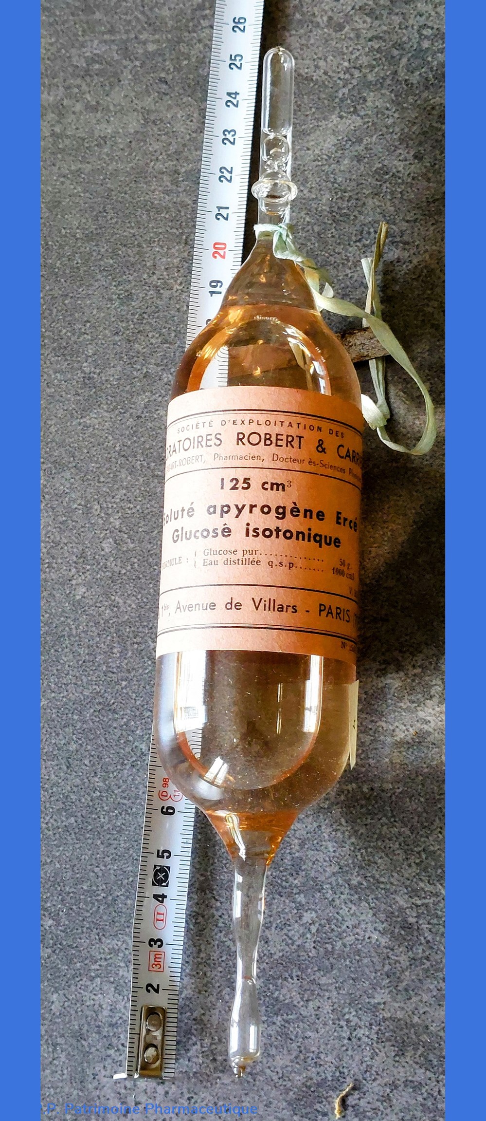 SOLUTÉ APYROGÈNE Ercé Glucosé isotonique 125 cm3 science pharmacie solute apyrogene erce glucose isotonique 125 cm3
