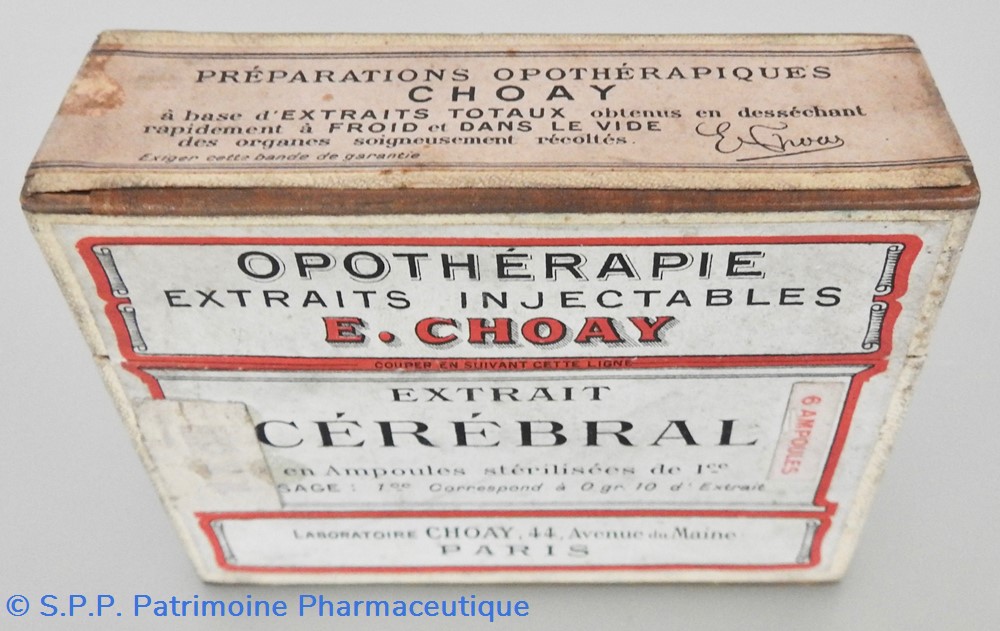 Extrait CEREBRAL Opothérapie Choay science pharmacie extrait cerebral opotherapie choay