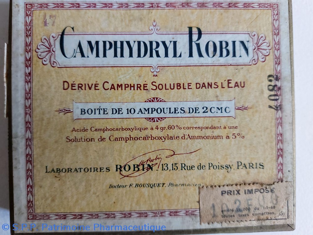 CAMPHYDRYL ROBIN ( ampoules) science camphydryl robin ampoules