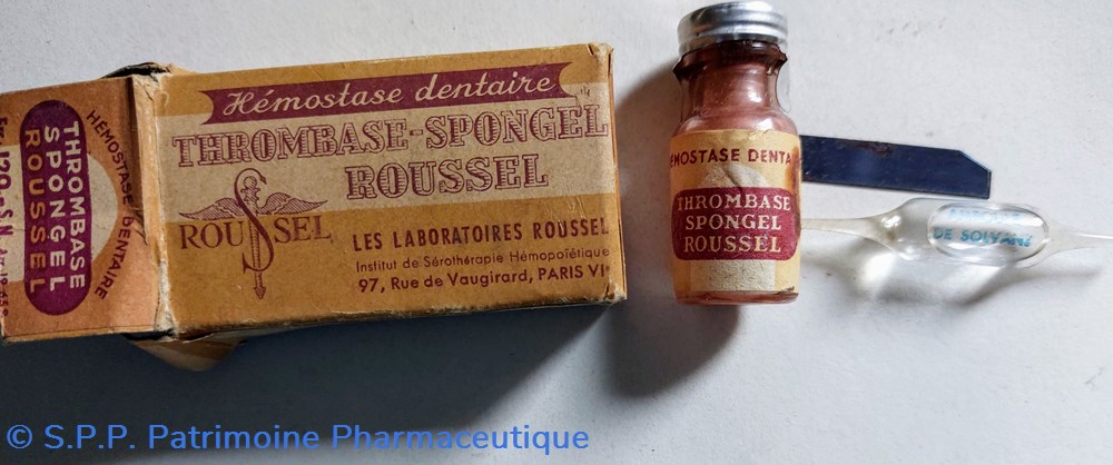 Hémostase dentaire / Thrombase - Spongel science pharmacie hemostase dentaire thrombase spongel