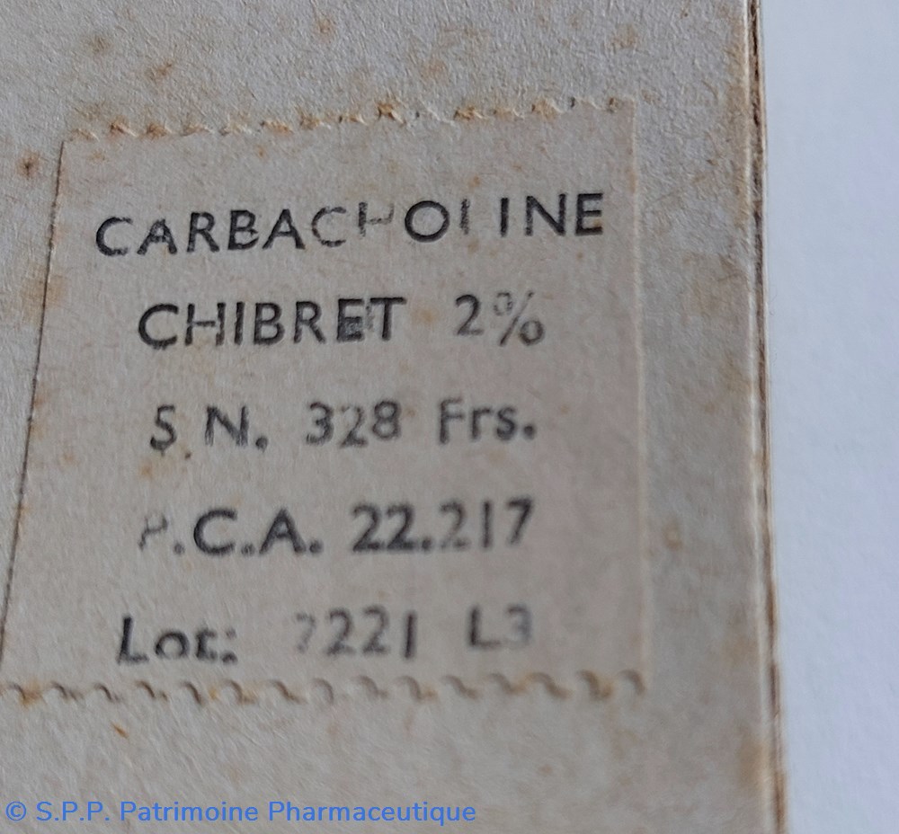COLLYRE CARBACHOLINE CHIBRET 2% 6 science pharmacie collyre carbacholine chibret 2