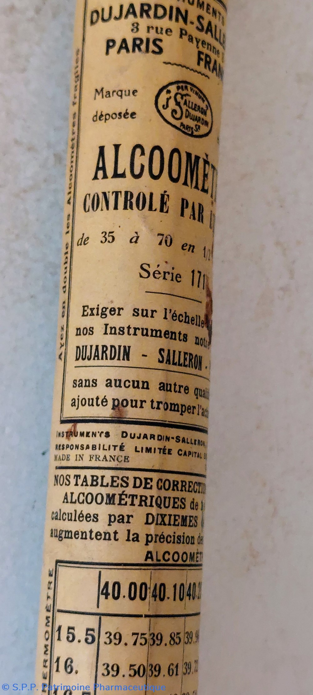 science pharmacie alcoometre pese alcool de 35 a 70