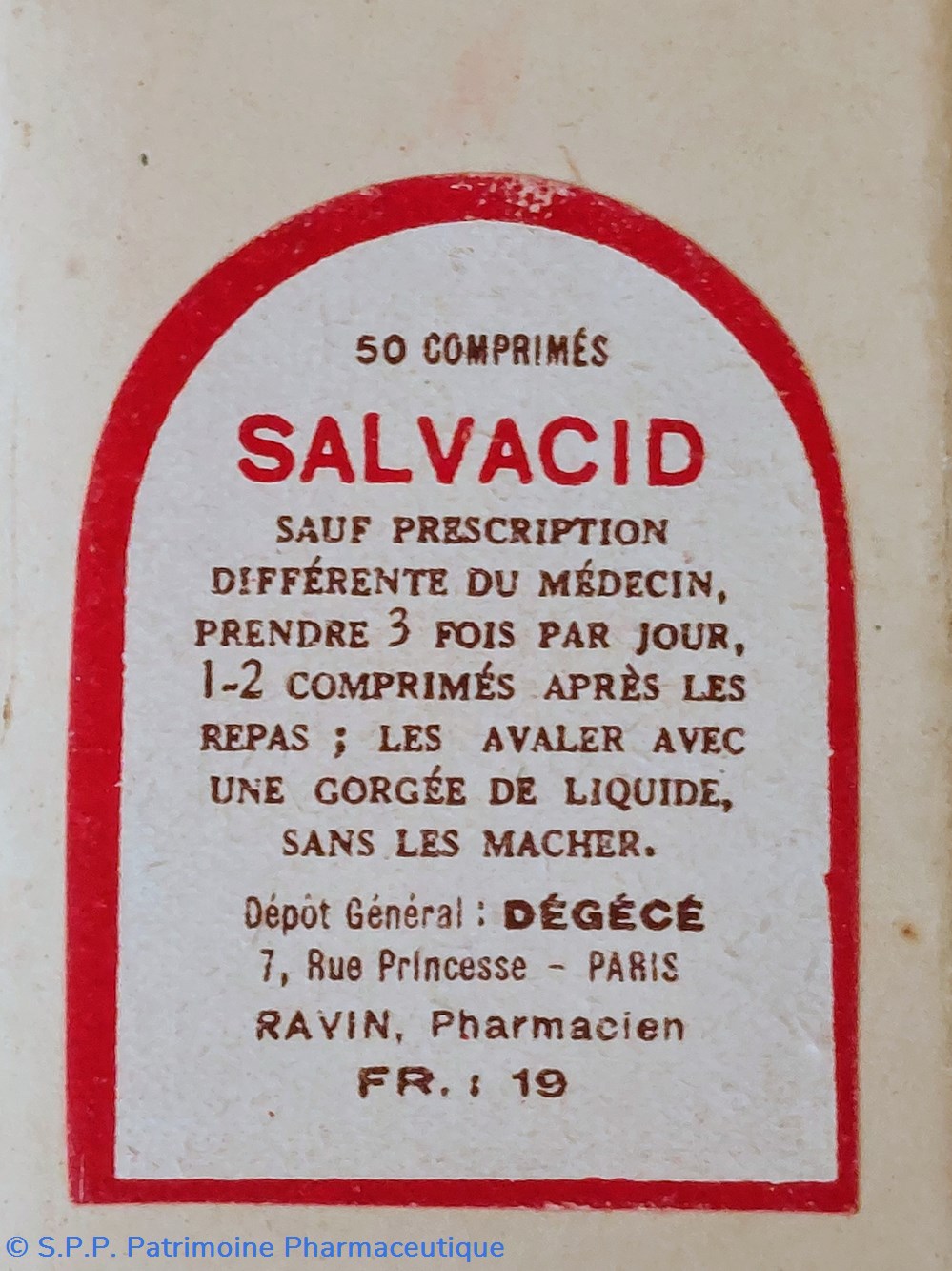SALVACID /50 Comprimés DÉGÉCÉ Budapest 3 science pharmacie salvacid 50 comprimes degece budapest