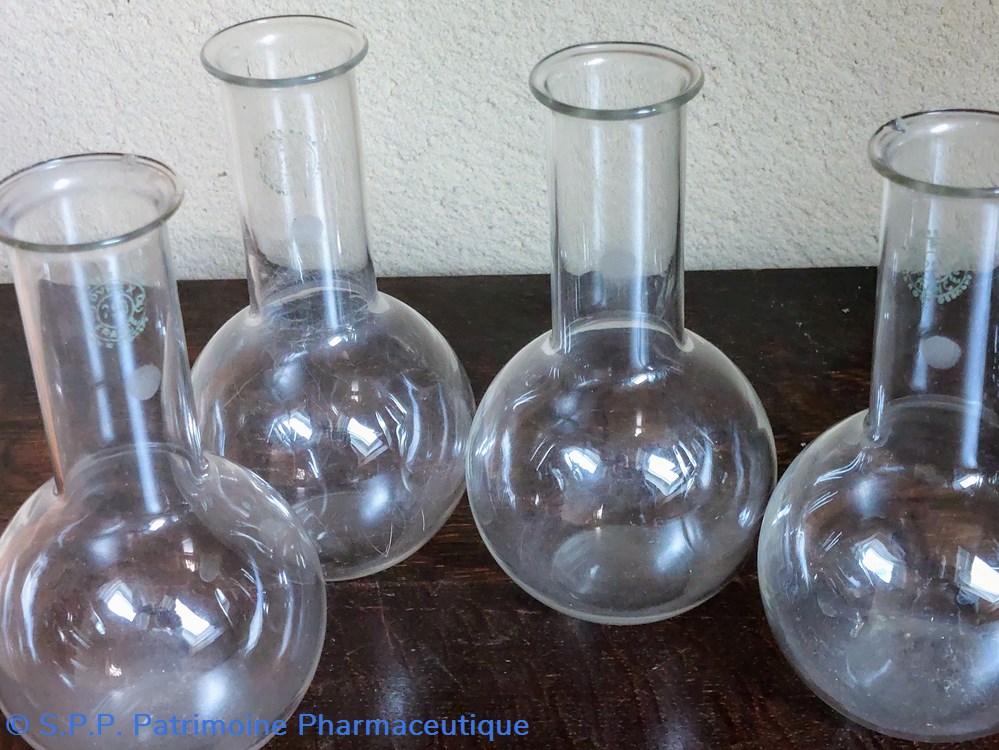 science pharmacie ballons de laboratoire en pyrex 250 lot de 4