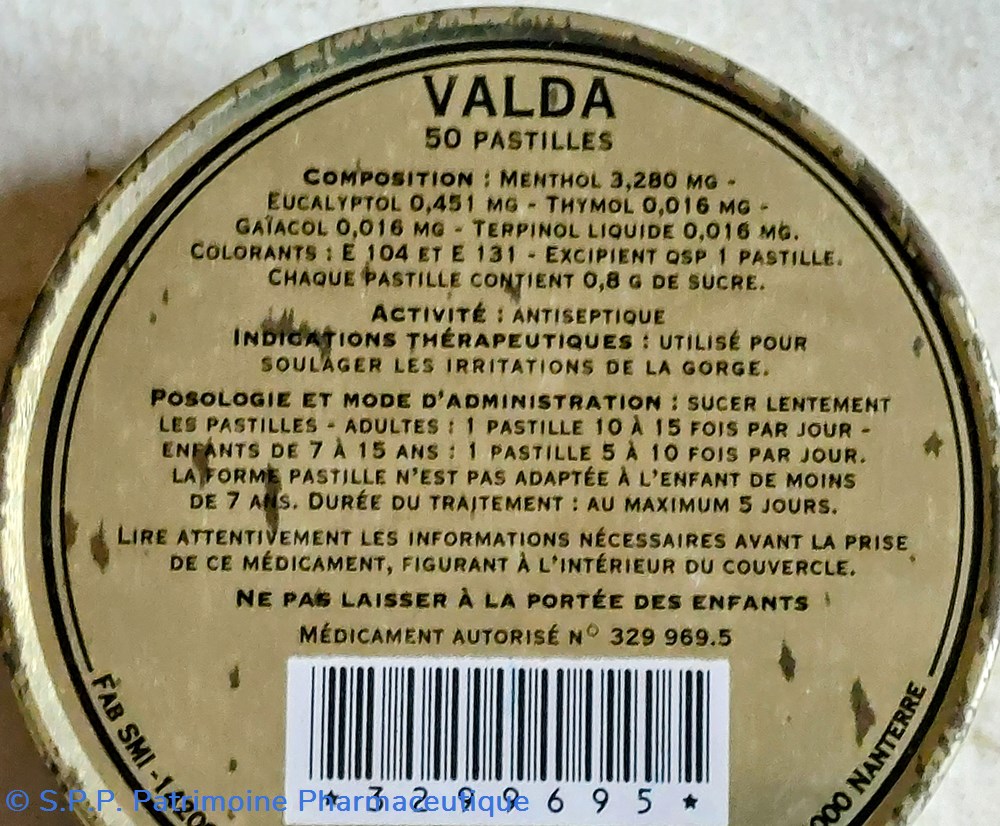 science pharmacie valda pastilles classiques