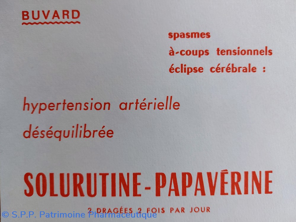 SOLURUTINE - PAPAVÉRINE Lab. Dausse 2 science pharmacie solurutine papaverine lab dausse