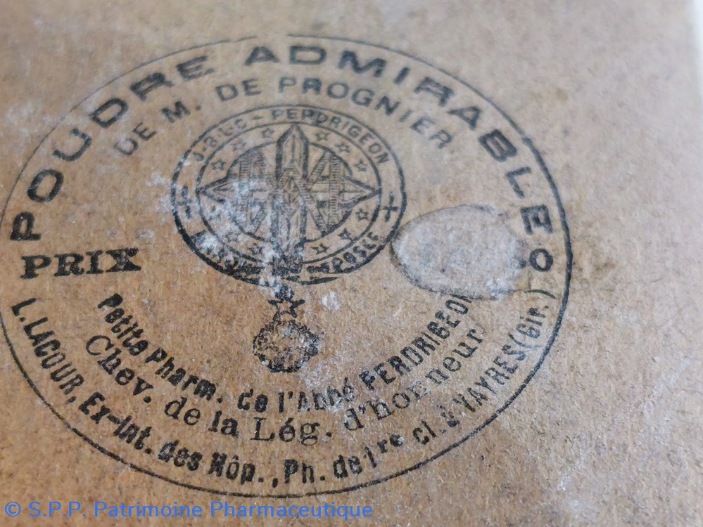 POUDRE ADMIRABLE de M. de Prognier science pharmacie poudre admirable de m de prognier