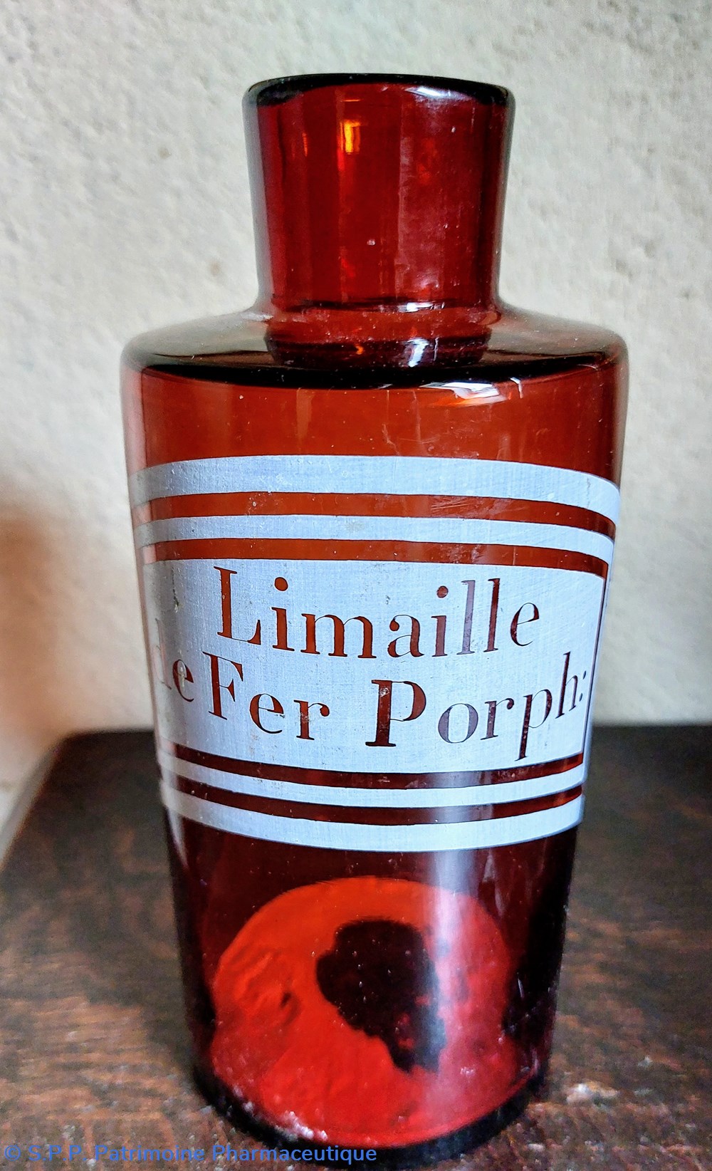 science pharmacie sn limaille de fer porph bouteille verre ambre
