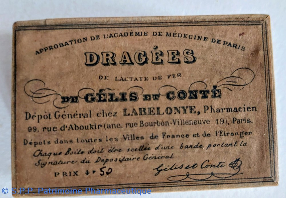 LACTATE de FER de Gélis et Conté ( Dragées) science lactate de fer de gelis et conte dragees