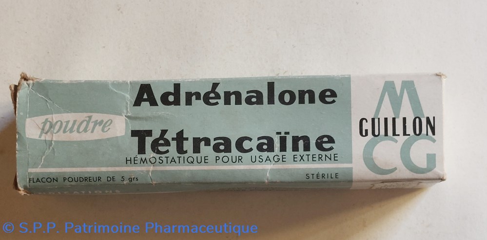 science pharmacie adrenaline tetracaine poudre guillon