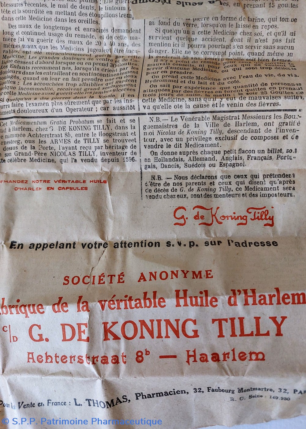 HUILE DE HARLEM / Capsules ( notice à lire !) 2 science pharmacie huile de harlem capsules notice a lire