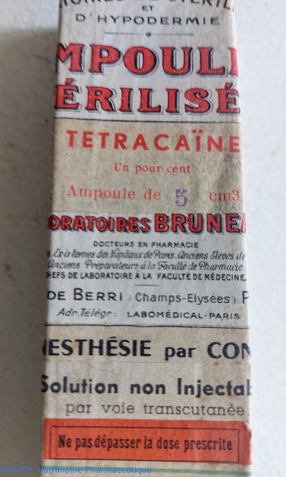 science pharmacie tetracaine ampoules non injectable