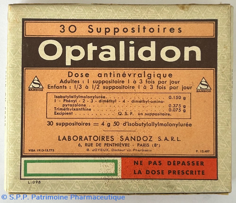 OPTALIDON Suppositoires (30) science pharmacie optalidon suppositoires 30