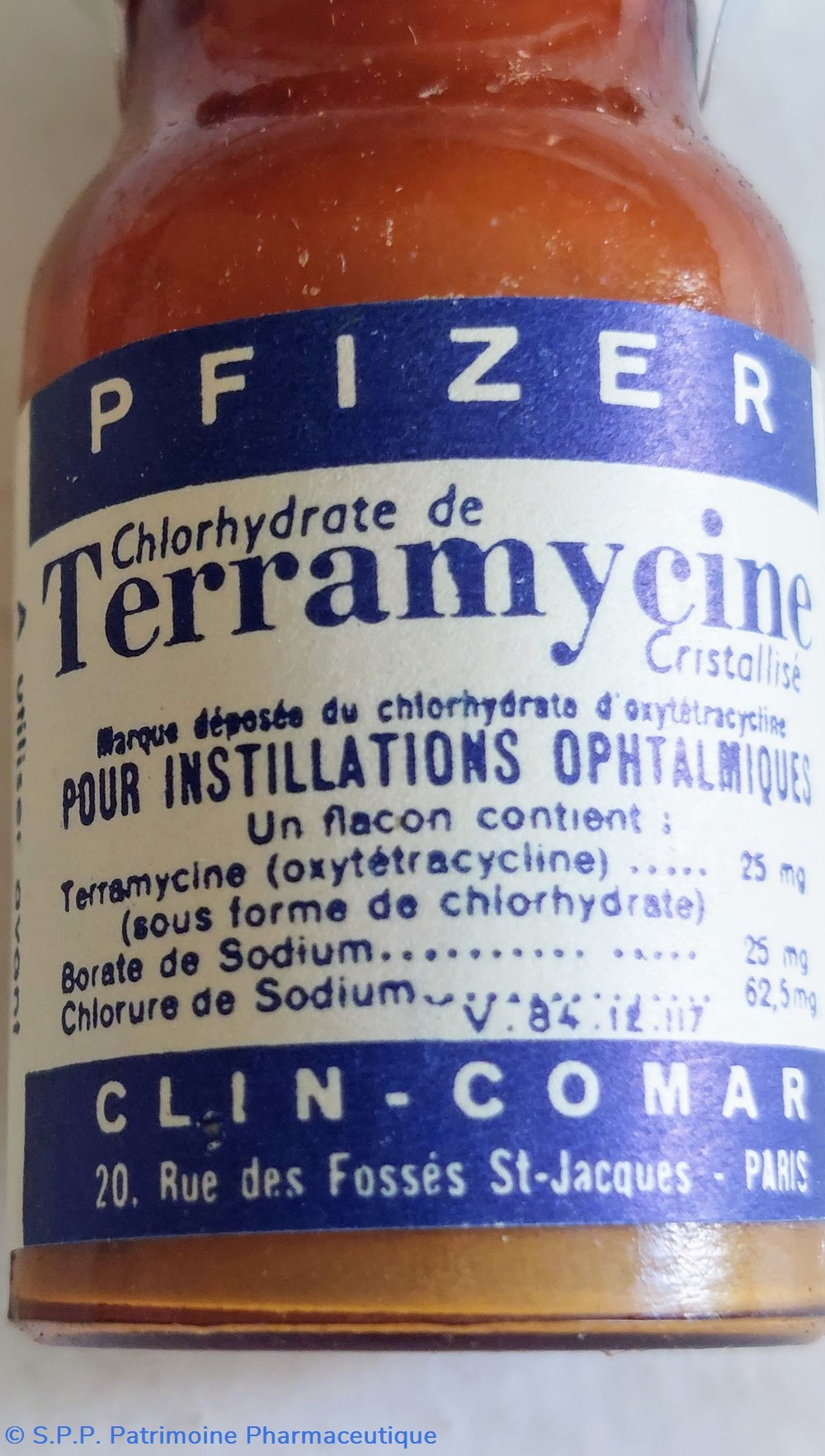 TERRAMYCINE ( Chlorhydrate) CLIN COMAR science pharmacie terramycine chlorhydrate clin comar