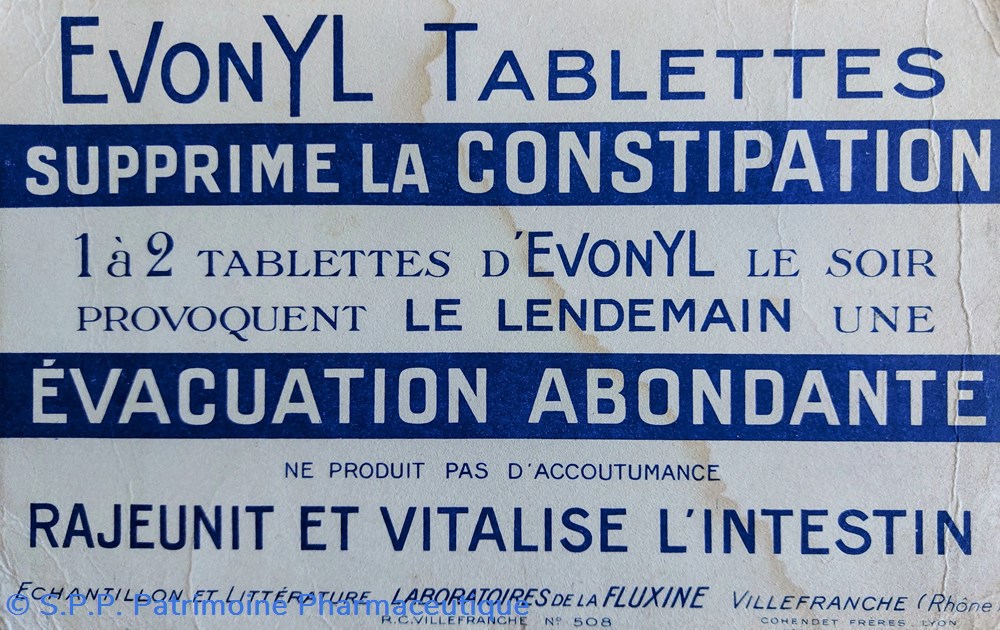EVONYL Tablettes : Lab. de La Fluxine 3 science pharmacie evonyl tablettes lab de la fluxine