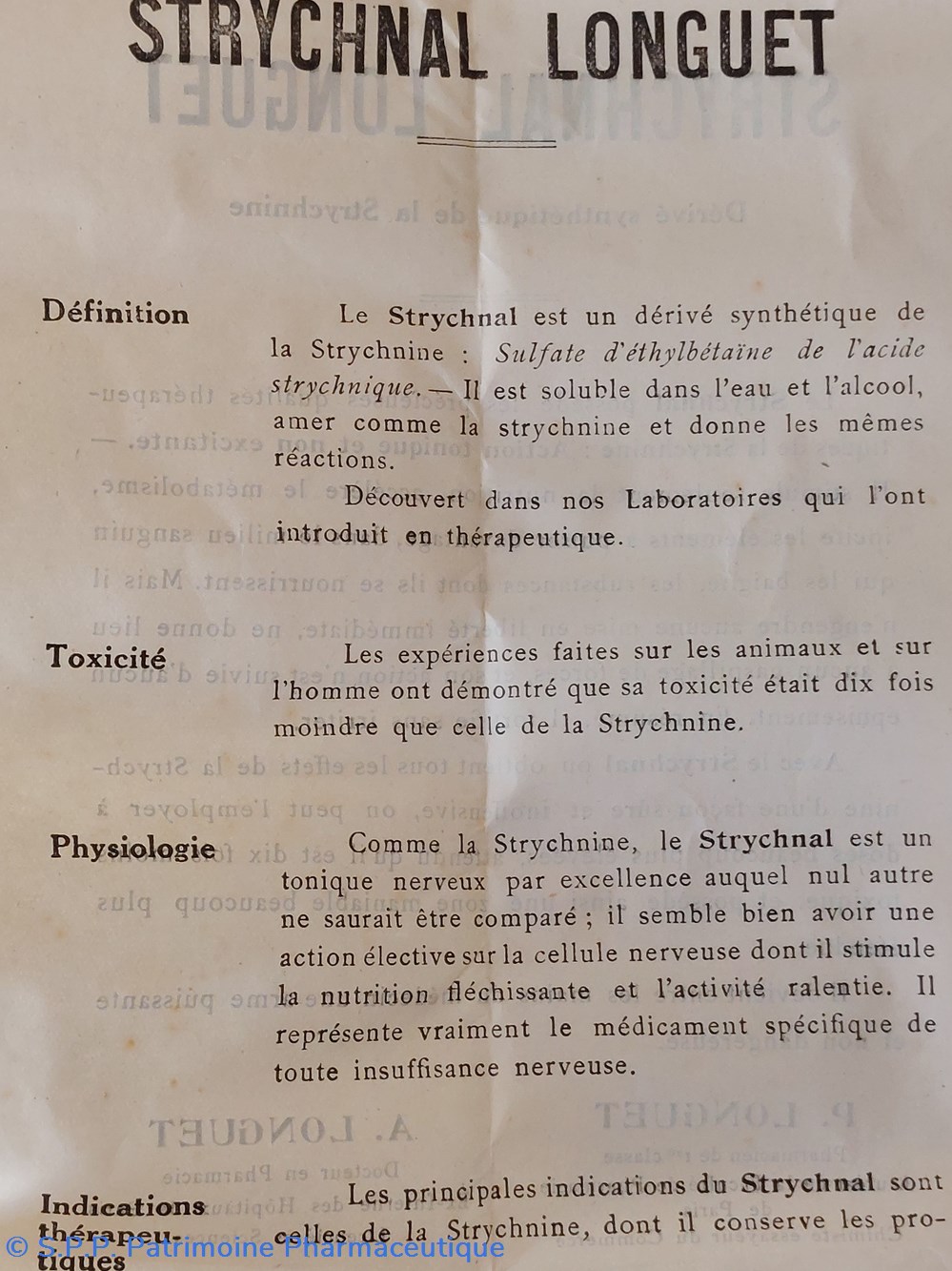 STRYCHNAL /Granulés Longuet 6 science pharmacie strychnal granules longuet