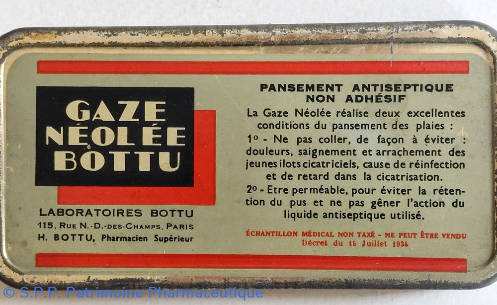 GAZE NEOLEE BOTTU science pharmacie gaze neolee bottu