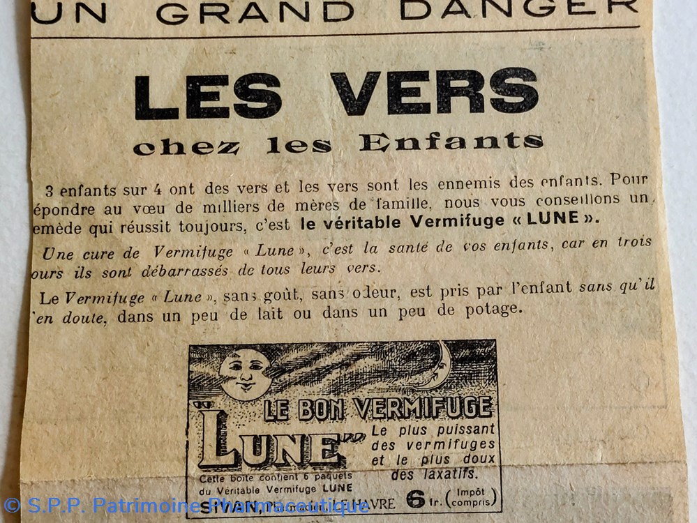 documents anciens vermifuge lune