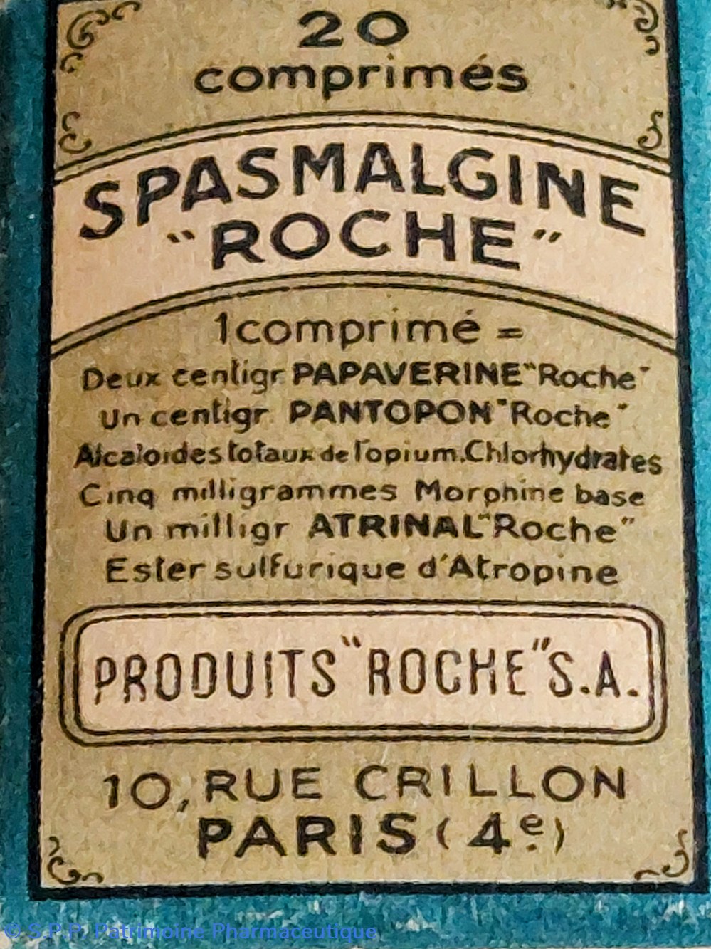SPASMALGINE - ROCHE 20 Comprimés 4 science pharmacie spasmalgine roche 20 comprimes