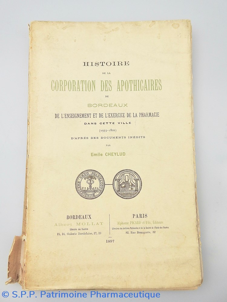 science pharmacie histoire de la corporation des apothicaires de bordeaux par emile cheylud