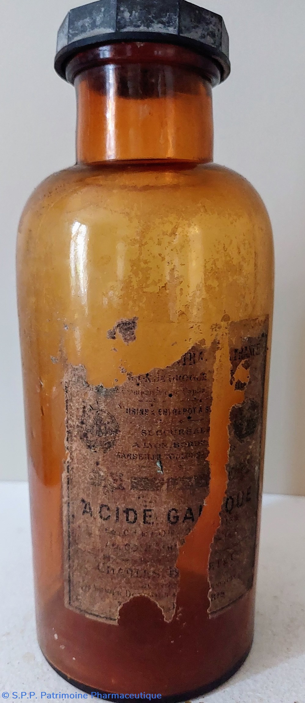 Flacon en verre ambré ACIDE GA... QUE science pharmacie flacon en verre ambre acide ga que