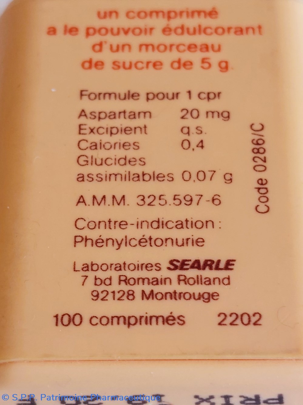 science canderel aspartam 100 comprimes