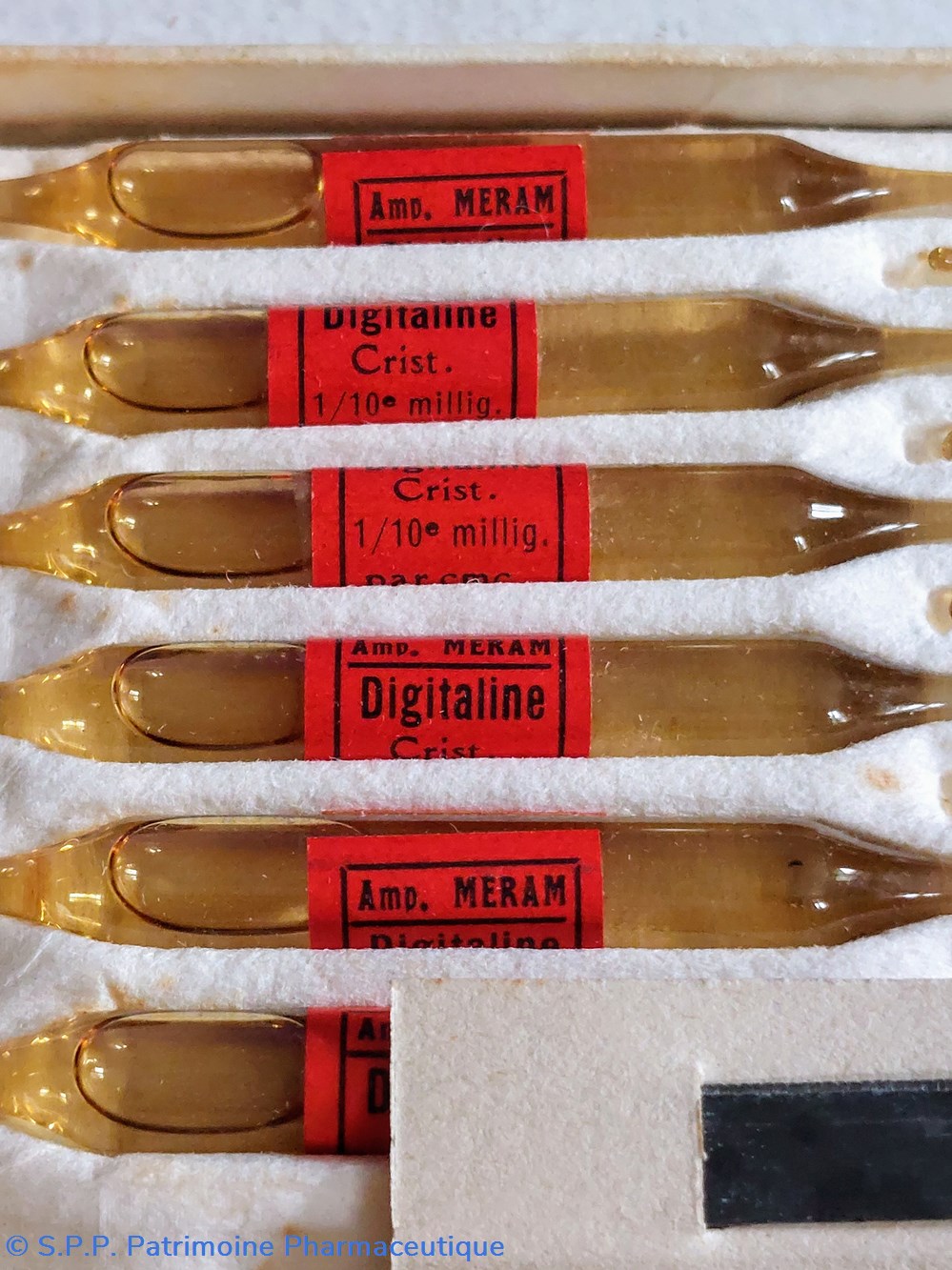 DIGITALINE ( Crist) Ampoules 1 cmc MERAM 8 science pharmacie digitaline crist ampoules 1 cmc meram
