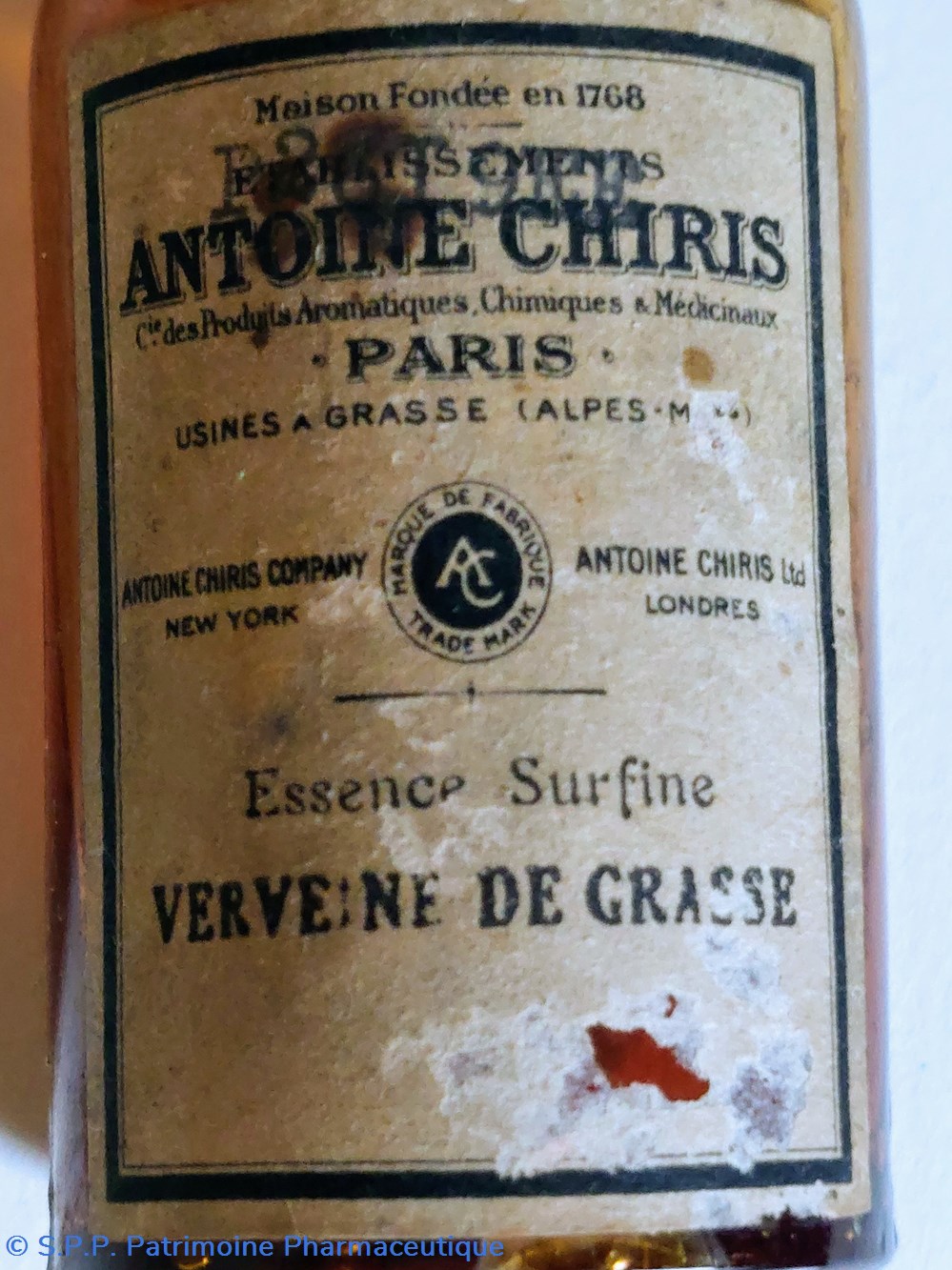 science pharmacie flacon 8 cm verveine de grasse chiris