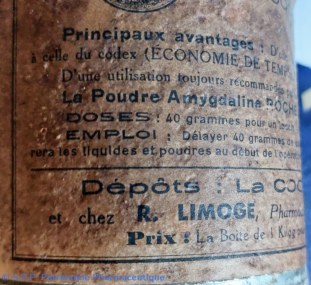 Poudre Amygdaline ROCHE / Boîte métallique 2 science pharmacie poudre amygdaline roche boite metallique