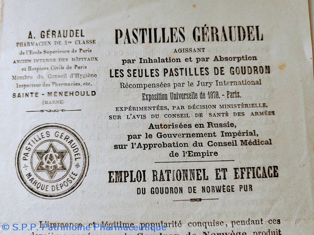 documents anciens pastilles geraudel info produit