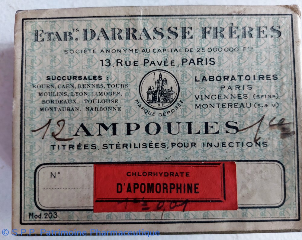 science pharmacie chlorhydrate apomorphine 12 ampoules