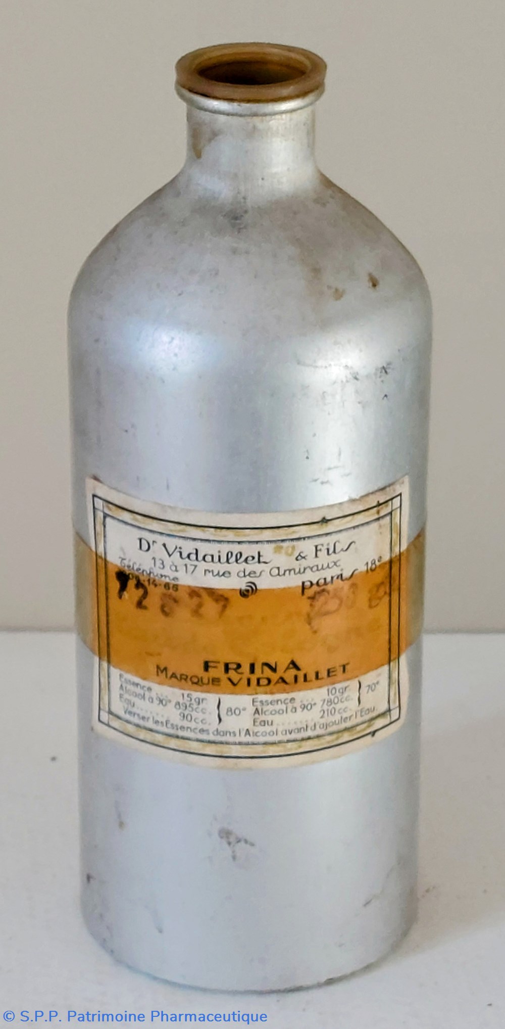 science pharmacie frina essences marque vidaillet bidon aluminium