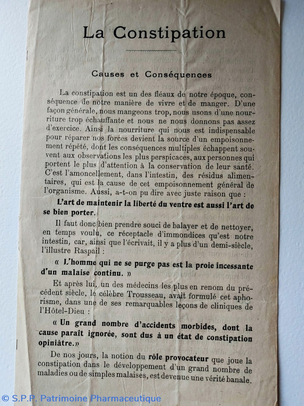 documents anciens la constipation argumentaire grains de vals