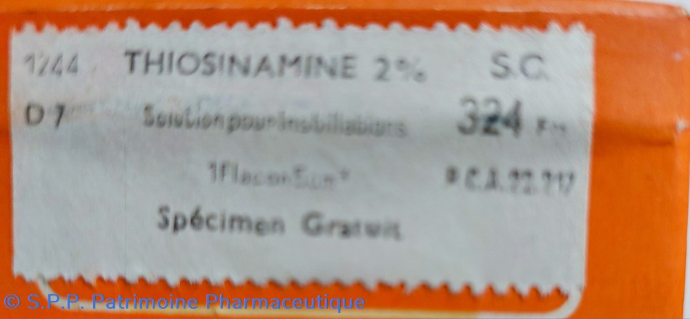THIOSINAMINE 2% Flacon CHIBRET 3 science pharmacie thiosinamine 2 flacon chibret