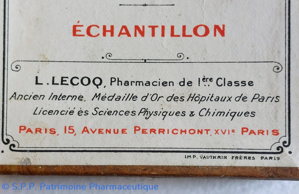 SEDOL / Injections Hypodermiques L. Lecoq 3 science pharmacie sedol injections hypodermiques l lecoq