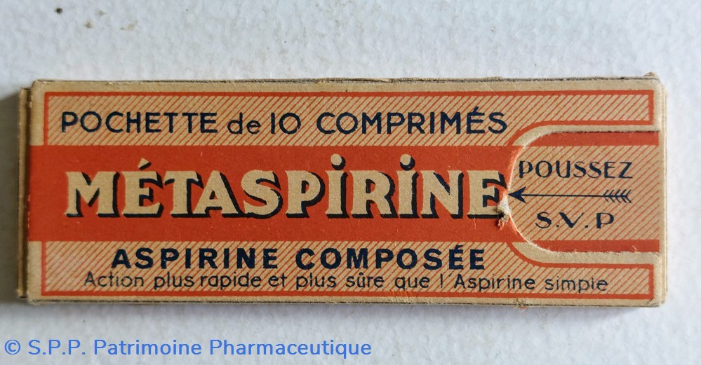 MÉTASPIRINE 10 comprimés Métadier science pharmacie metaspirine 10 comprimes metadier