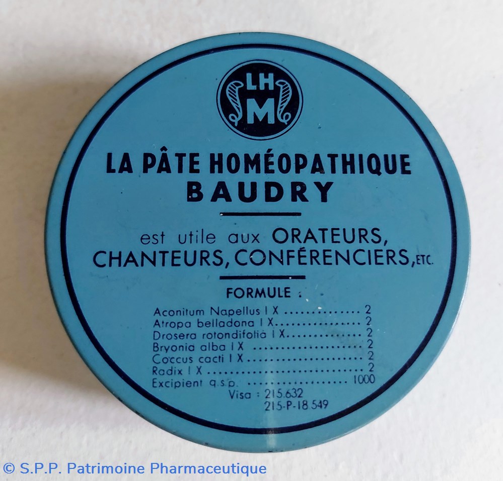 PÂTE HOMÉOPATHIQUE BAUDRY 3 science pate homeopathique baudry
