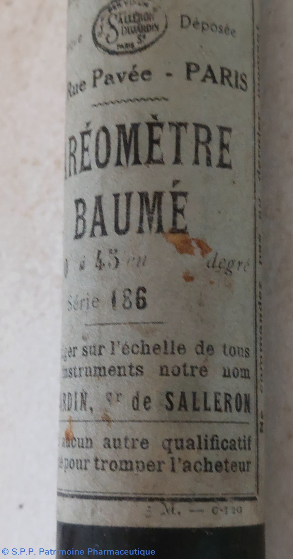 science pharmacie areometre baume pese sirops