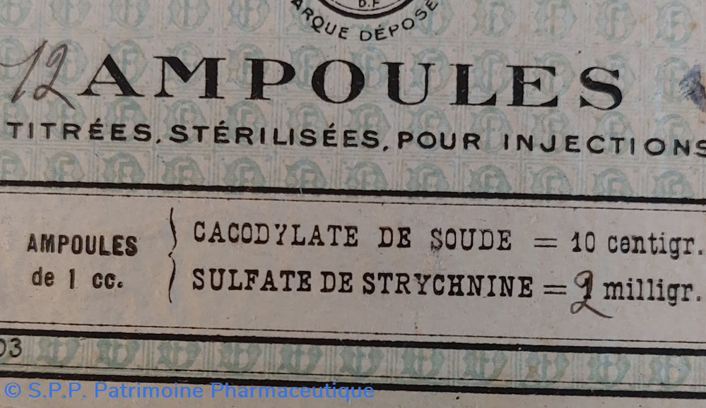 science pharmacie cacodylate de soude sulfate de strychnine