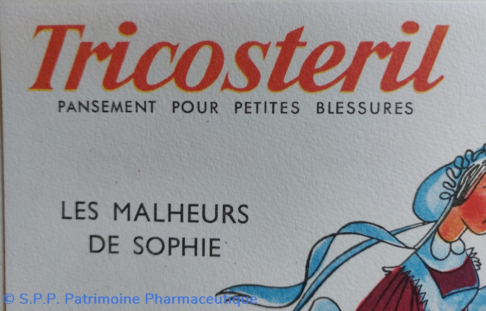 TRICOSTERIL Pansements 4 - Buvard N4 " Les Malheurs de Sophie" 2 science pharmacie tricosteril pansements 4 buvard n4 les malheurs de sophie