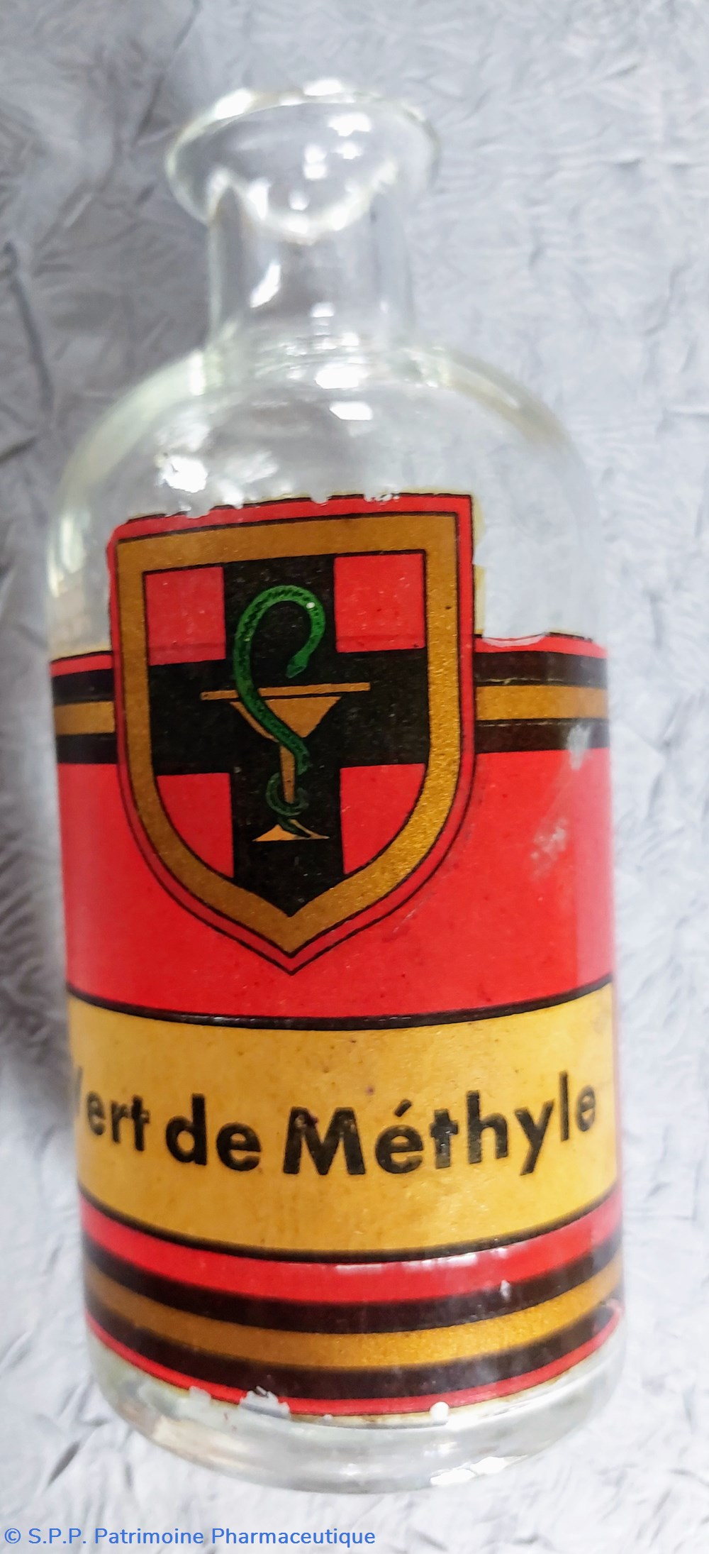 science pharmacie etiquette rouge vert de methyle