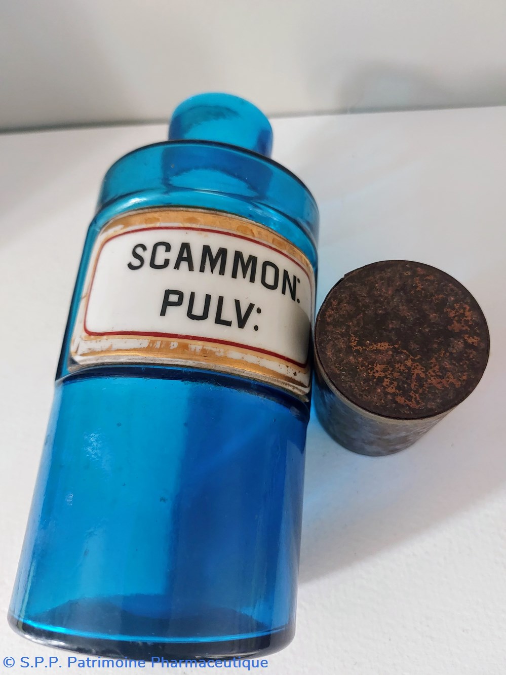 science pharmacie bleu etiq porcelaine scammon pulv