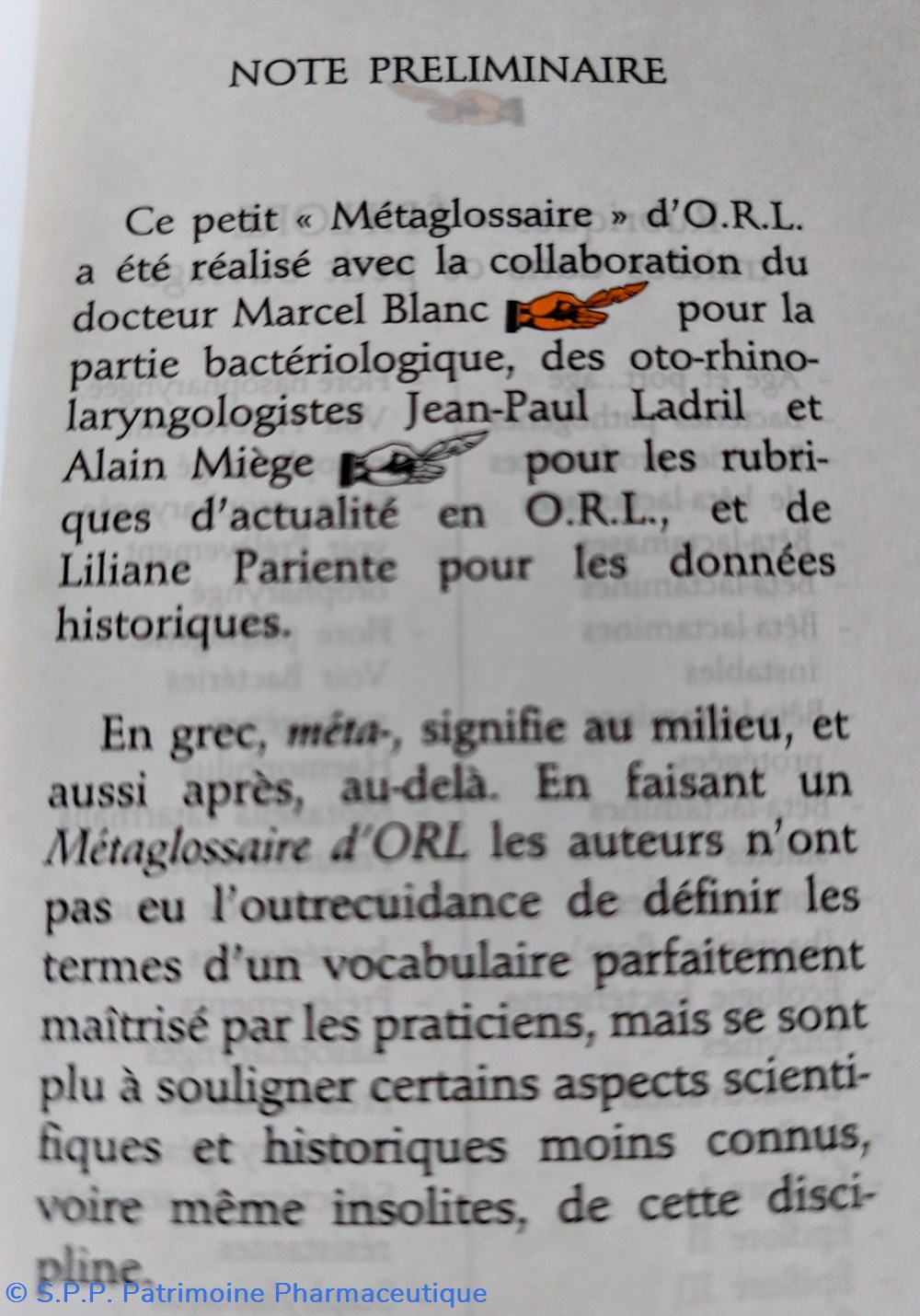 science pharmacie petit metaglossaire orl et mots epiflore