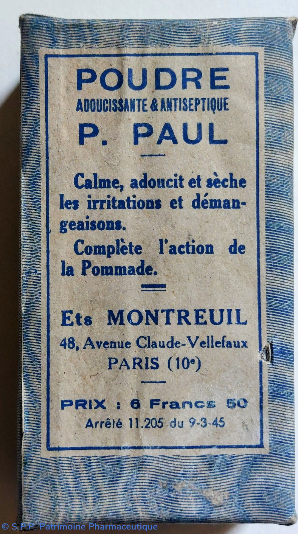 science pharmacie poudre adoucissante et antiseptique p paul