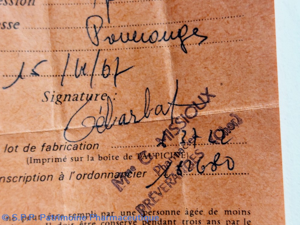 documents anciens taupicine pradel bons de commande