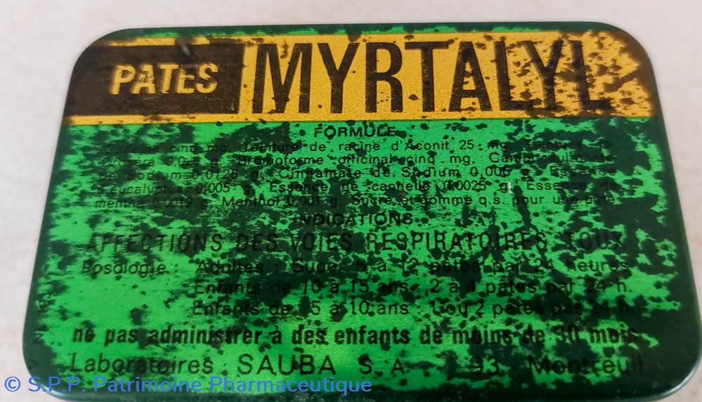 science pharmacie myrtalyl 20 pates contre la toux sauba
