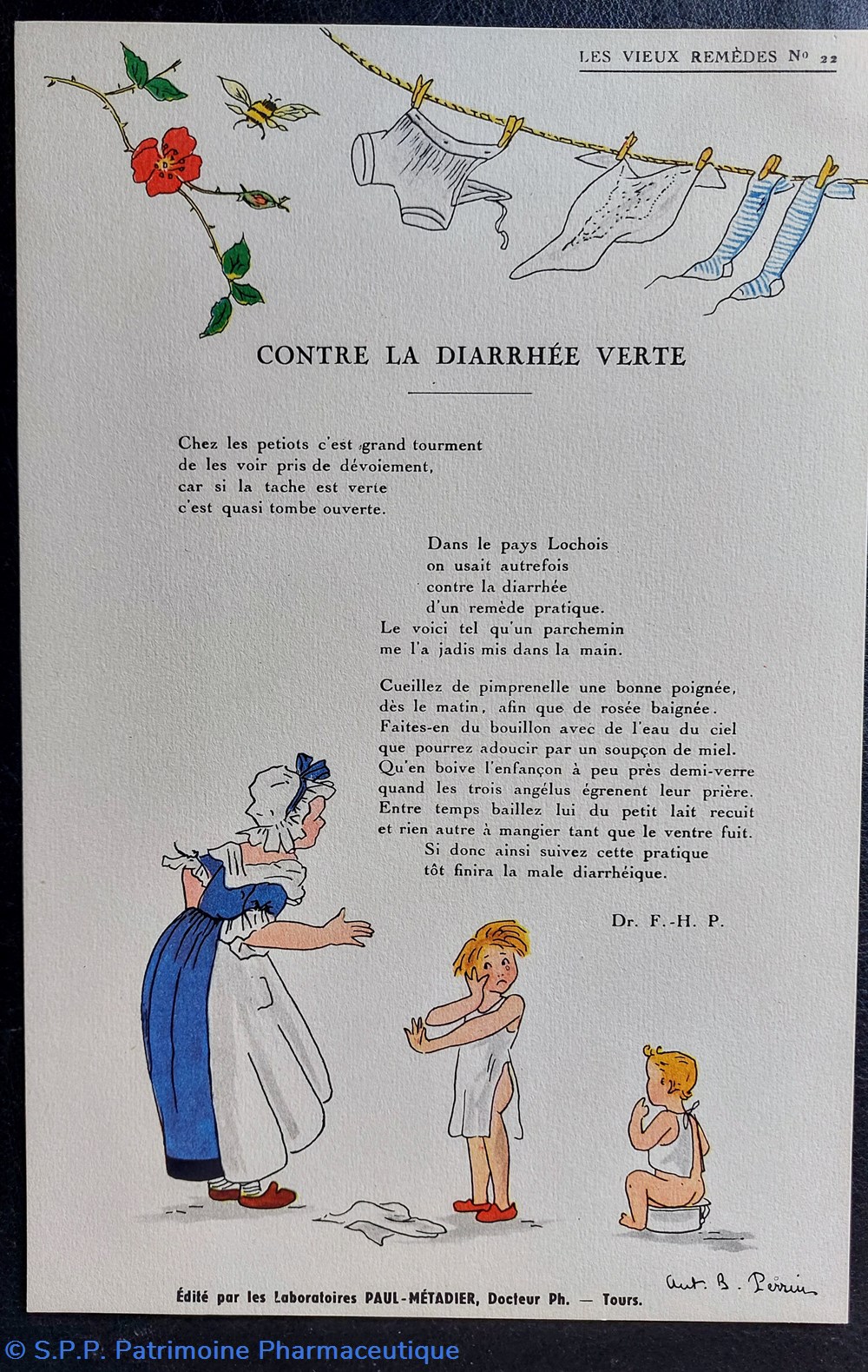 Lab. Paul - Métadier " Vieux Remèdes" no 22 objets publicitaires lab paul metadier vieux remedes no 22